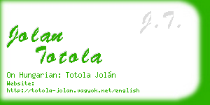 jolan totola business card